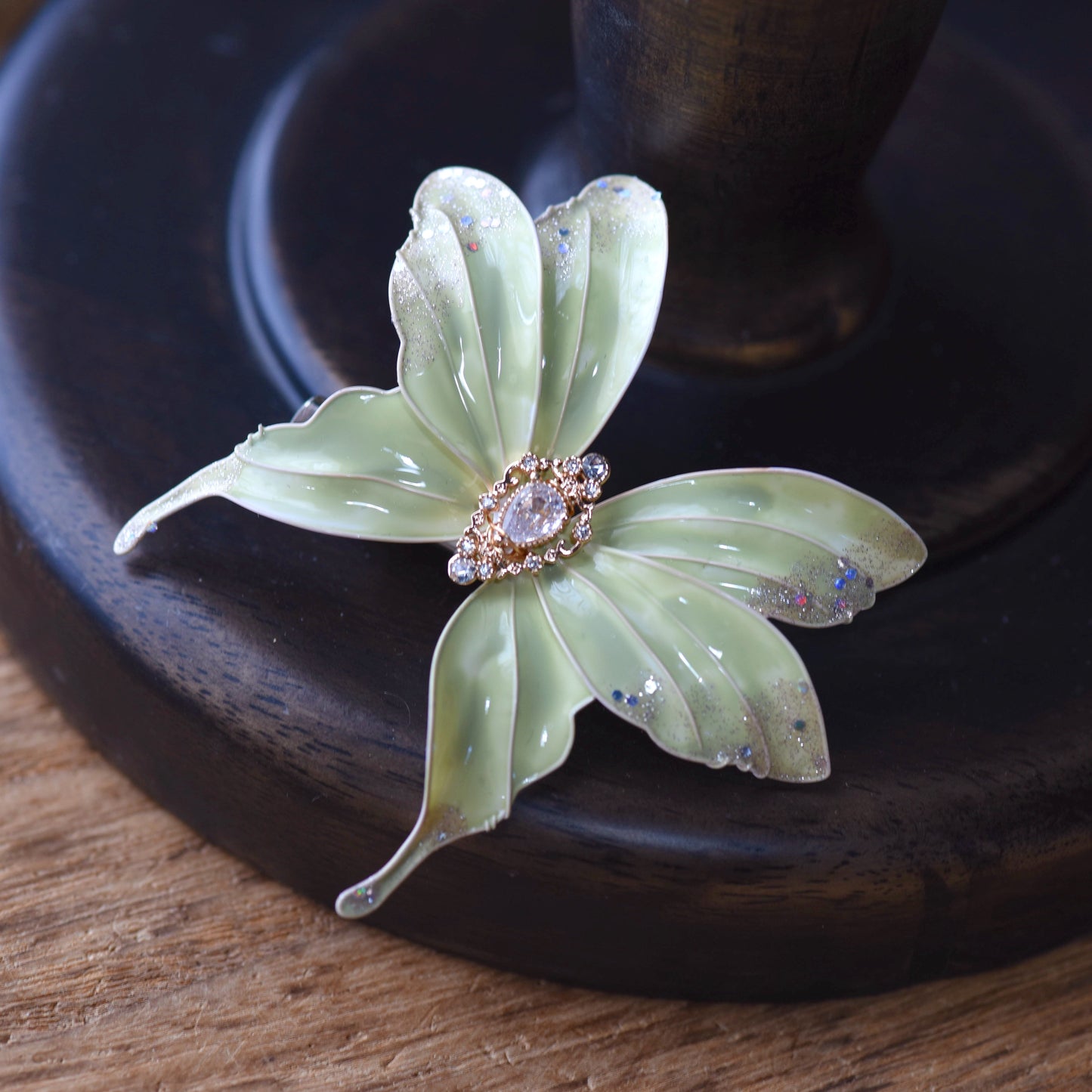 Pistachio Butterfly Hair Clip