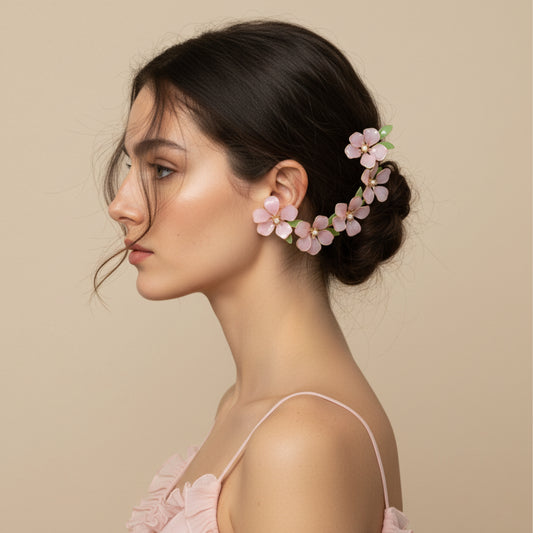 Aubri Earrings with Hair Harness