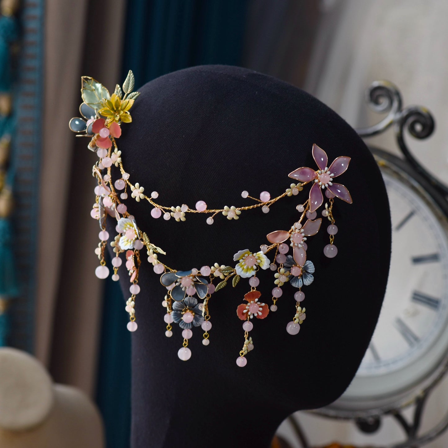 Leila Earrings with Hair Harness