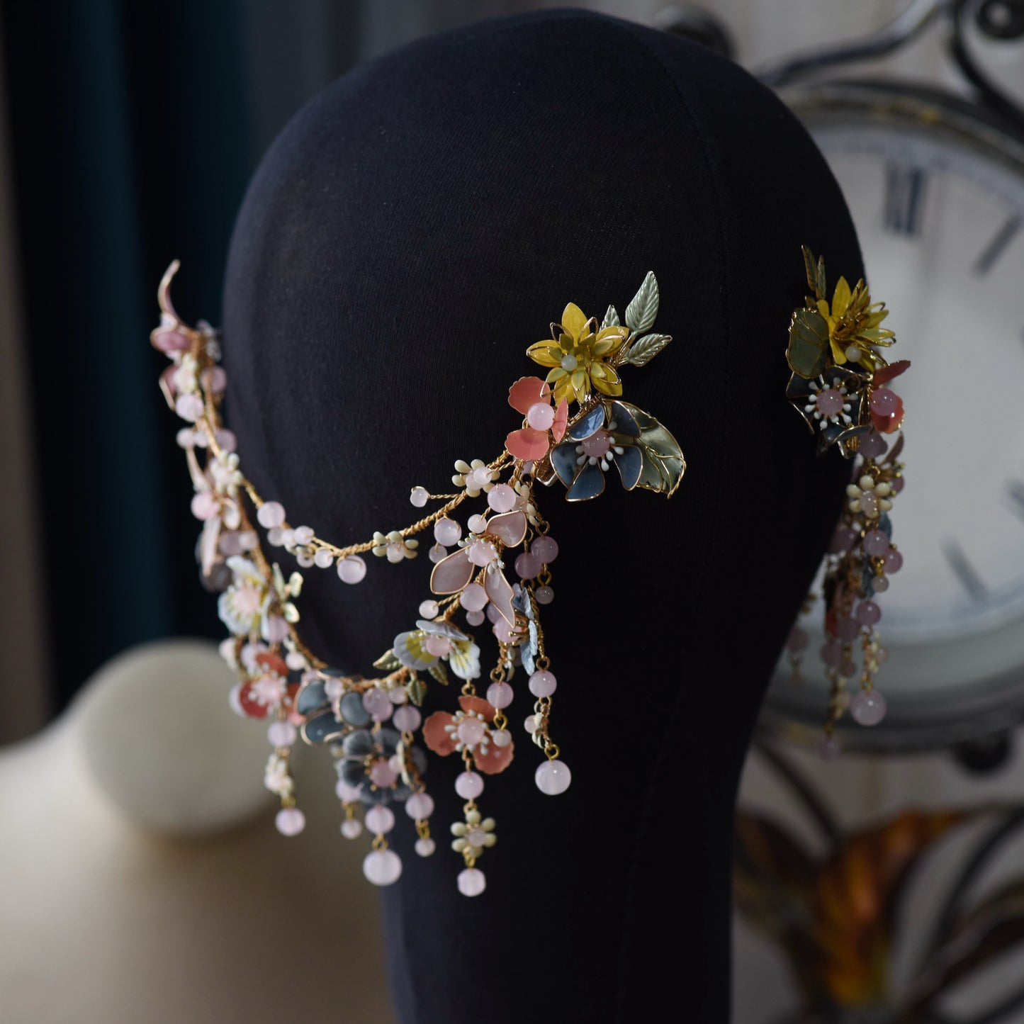 Leila Earrings with Hair Harness