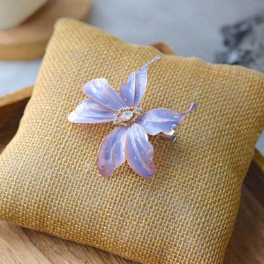 Lavender Butterfly Hair Clip