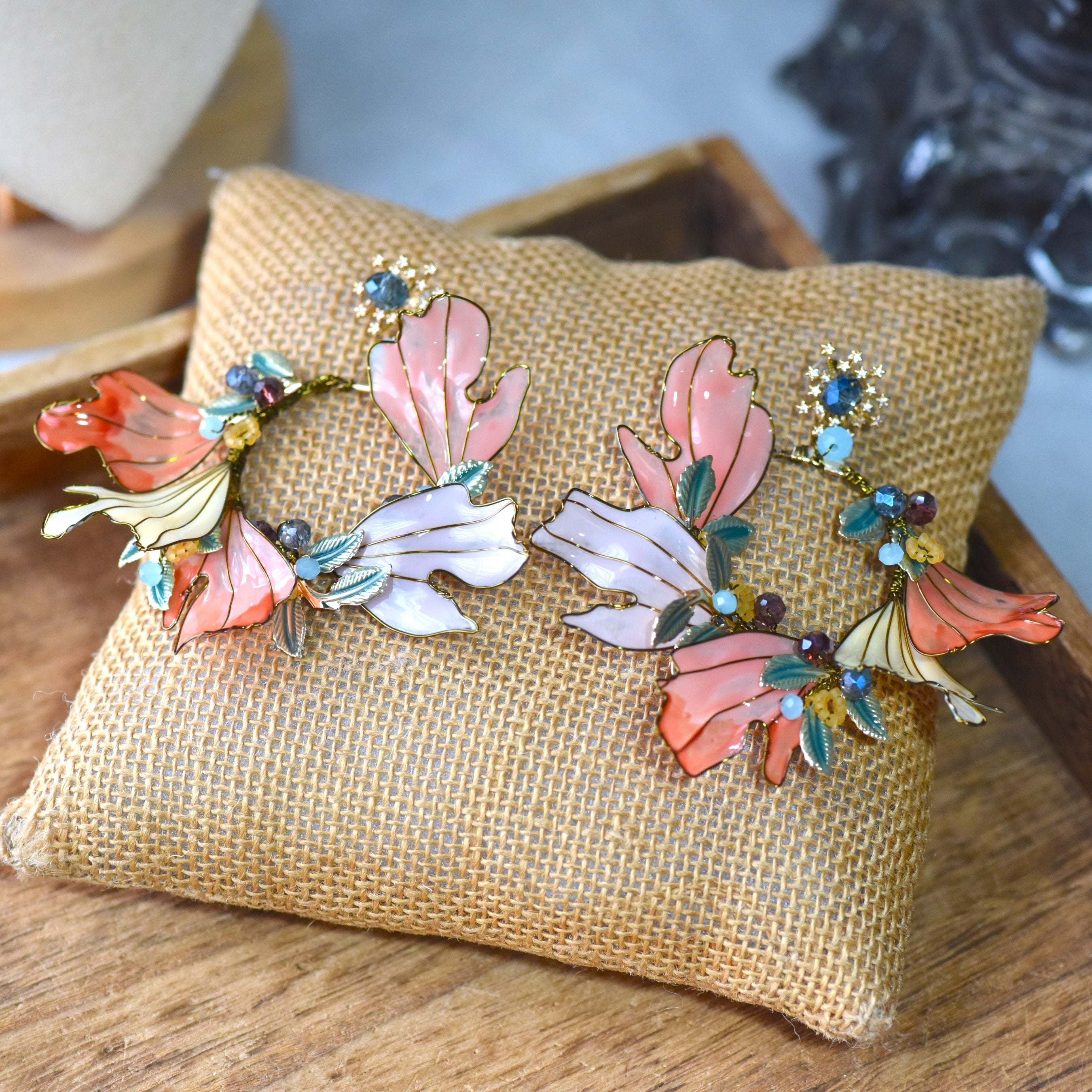 Vintage Textile Earrings Fabric Earrings – Joy Revival Design