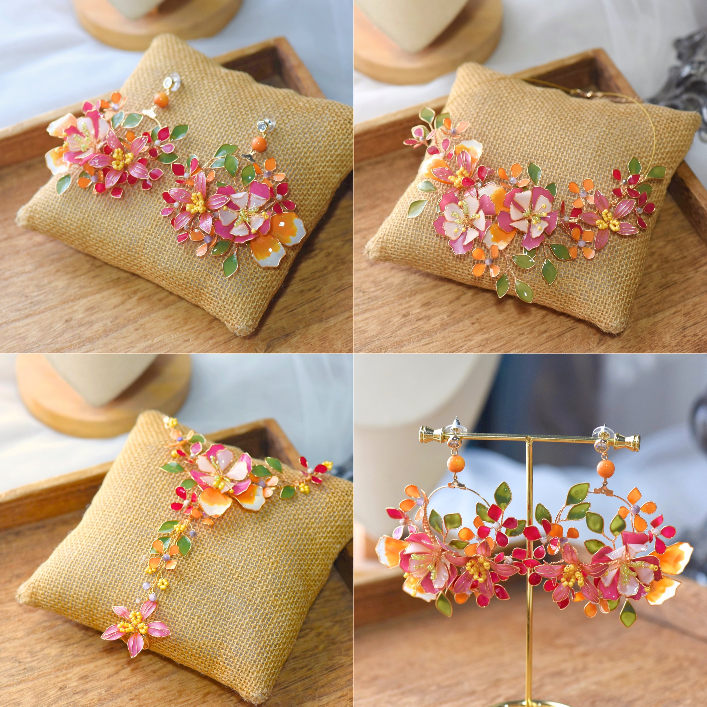 Samara Jewellery Set | Handcrafted Resin Floral Bridal Jewellery
